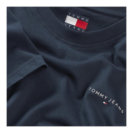 Tommy Hilfiger Ανδρική κοντομάνικη μπλούζα Linear Logo Slim Crew Neck T-Shirt